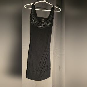 Vanity Charcoal Lace Detail Chemise